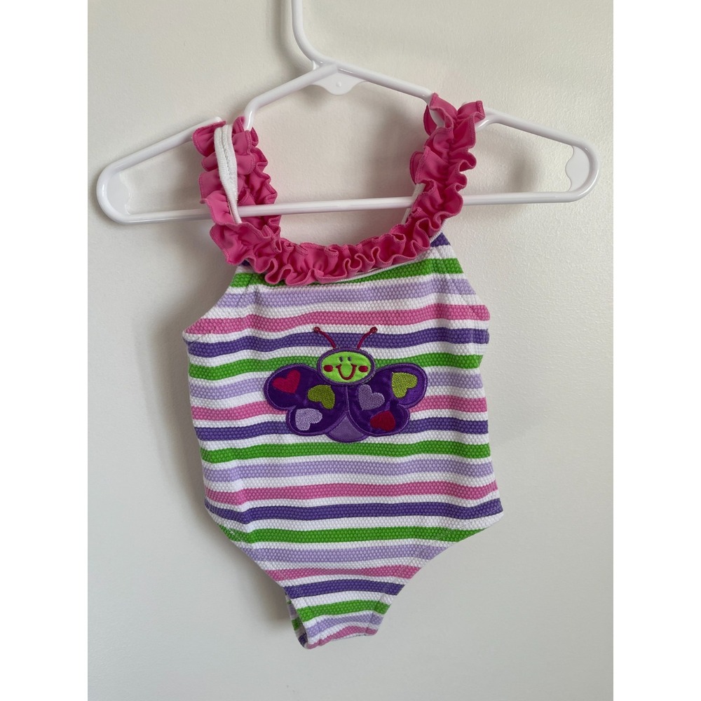 Baby Buns Inc. Water-Wear Girls Butterfly Swimsuit 18M